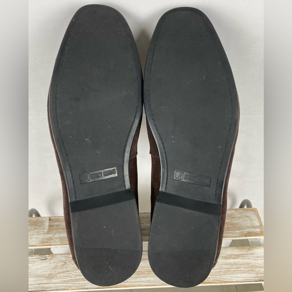 Stacy Adams Mens Memory Foam Dark Brown Leather Loafer slip on Horse bit 14M - Picture 13 of 13